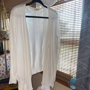 Elegant White Women's cardigan, size medium